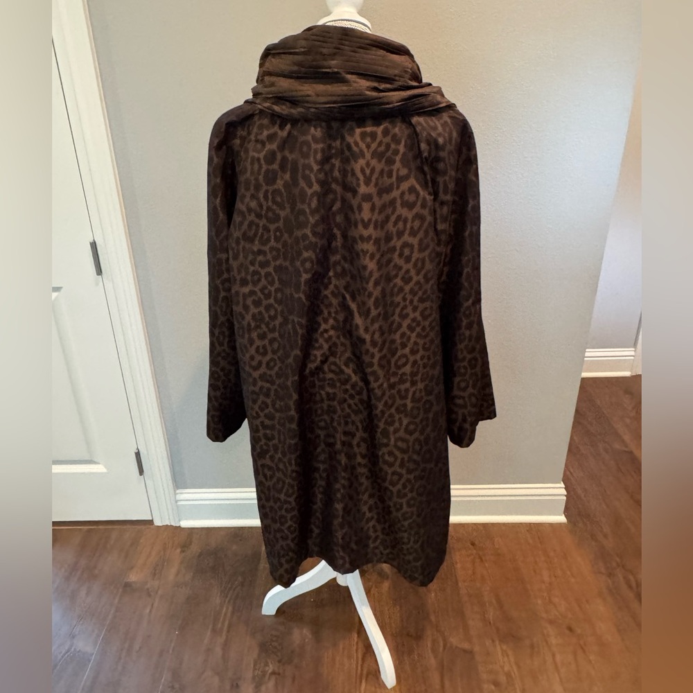 Animal Print All Weather Trench Coat Size XL - Picture 8 of 11